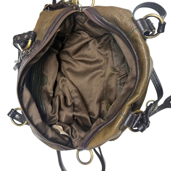 Rare Lucky Brand Olive Green Leather Satchel — New/Barely Used - Picture 16 of 17